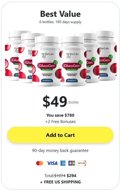 GlucoGen17- order-now-( One Hundred Eighty Days Supply)-image